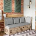 Кухонный диван (скамья) прямой со спальным местом Роденго
